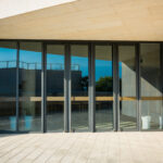 building glass entrance